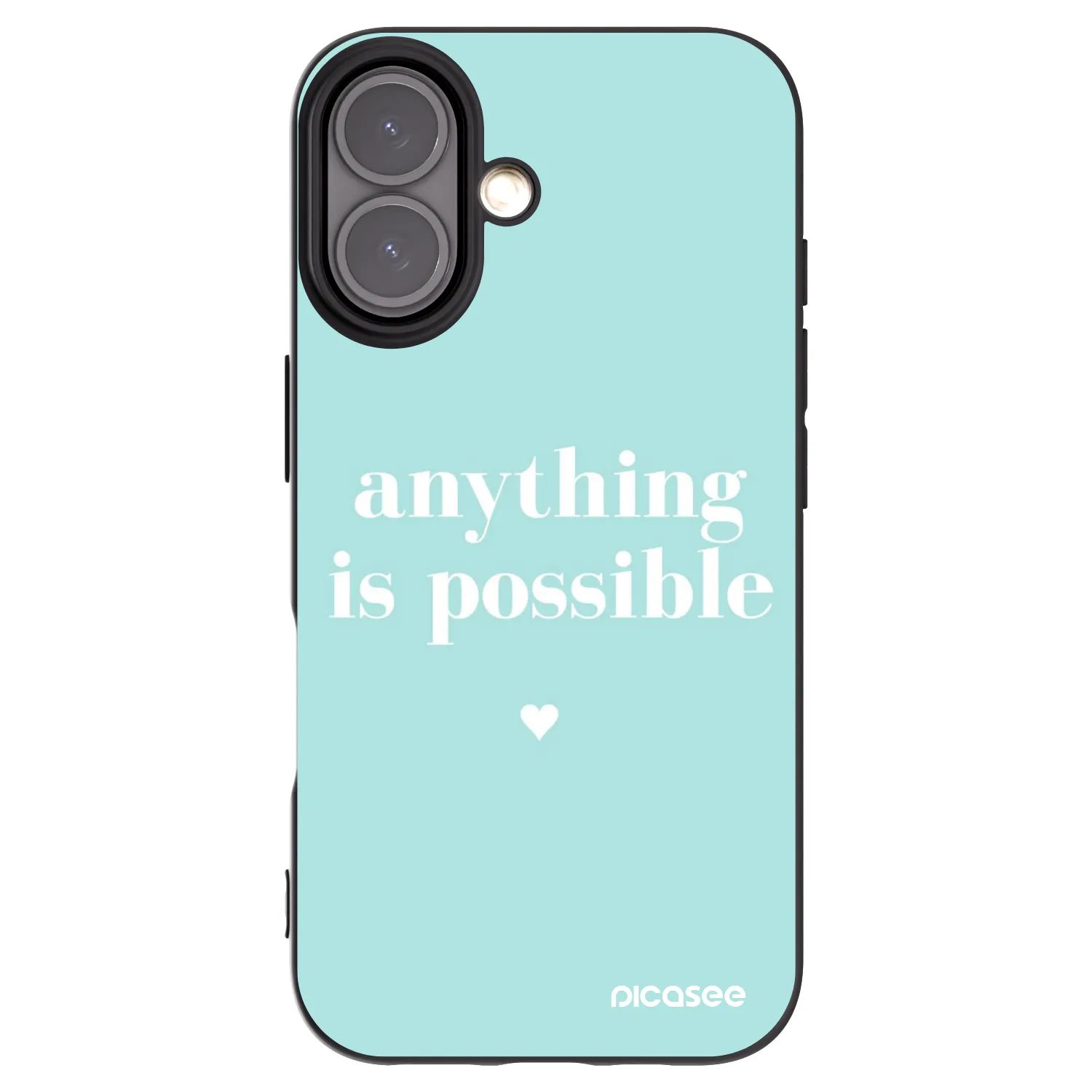 Picasee silikonový černý obal pro Apple iPhone 16 - Anything is possible