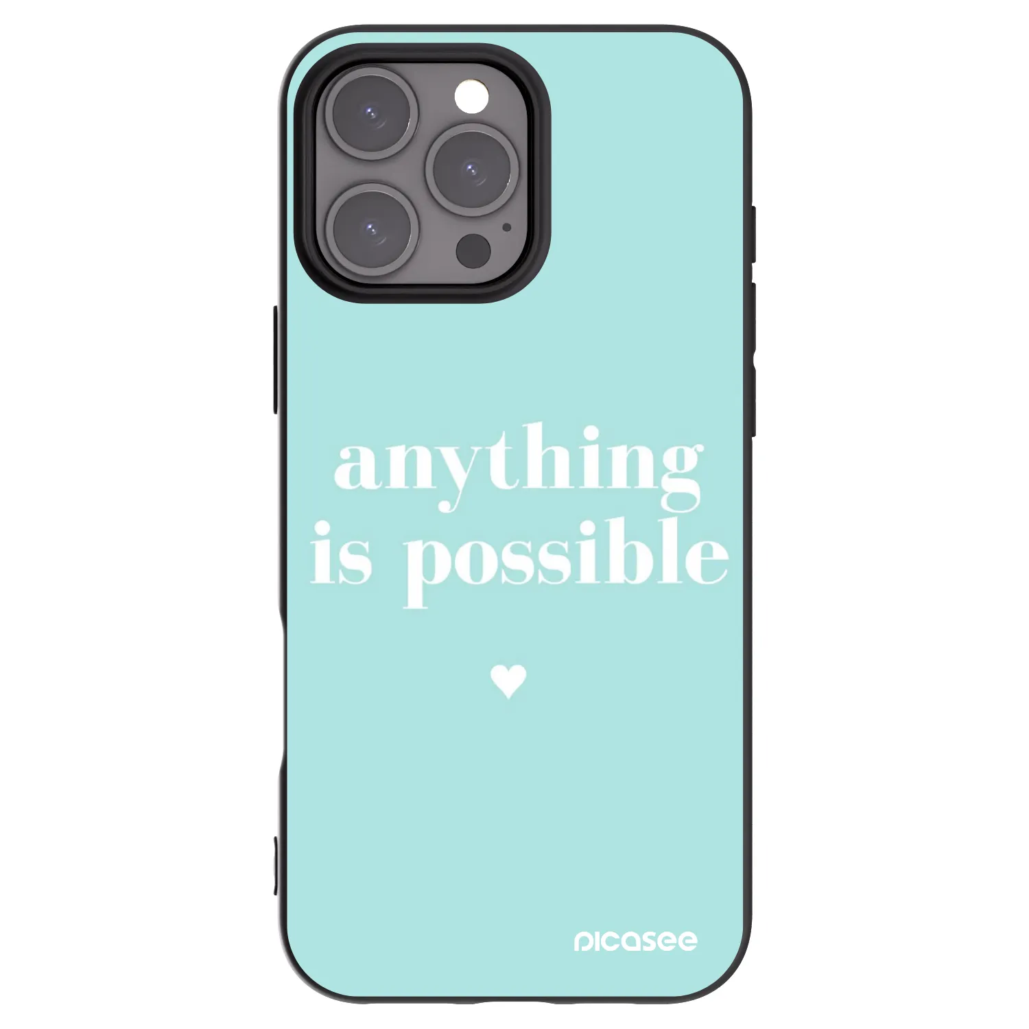 Picasee silikonový černý obal pro Apple iPhone 16 Pro Max - Anything is possible