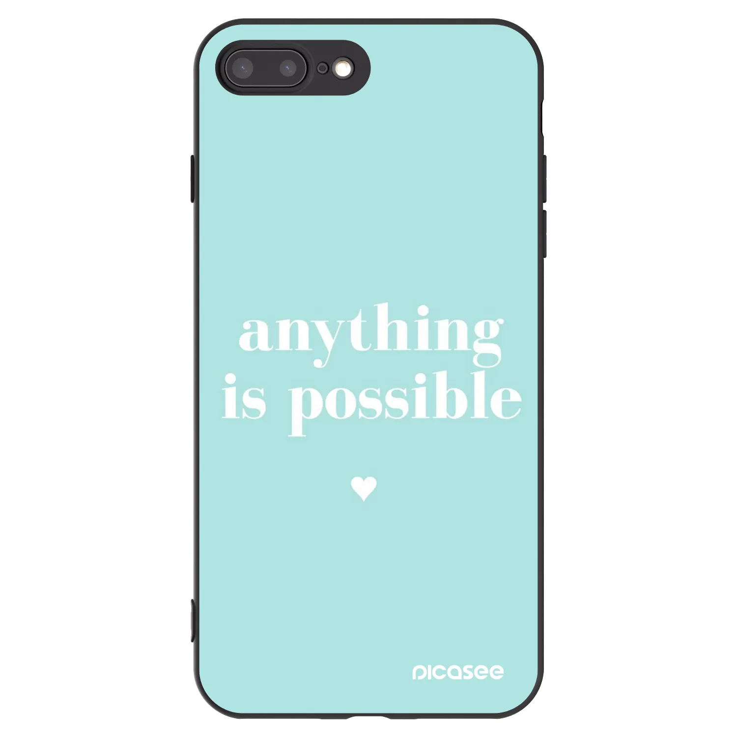 Picasee silikonový černý obal pro Apple iPhone 7 Plus - Anything is possible
