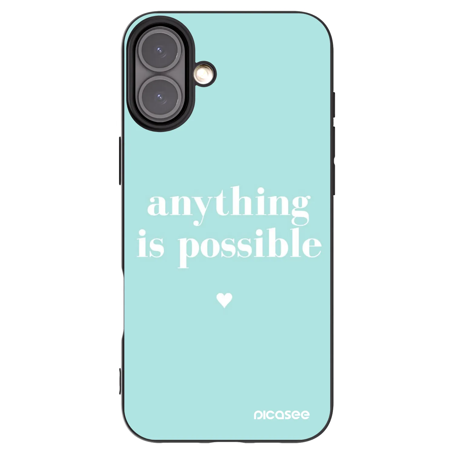 Picasee silikonový černý obal pro Apple iPhone 16 Plus - Anything is possible