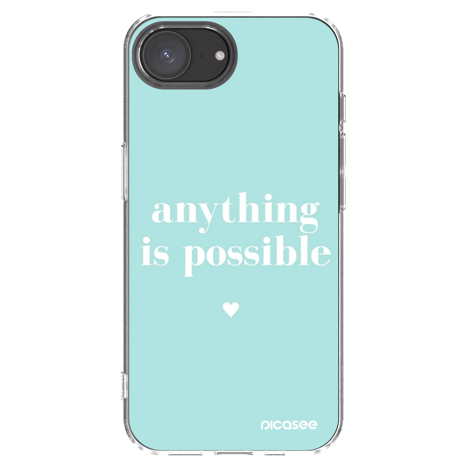Picasee silikonový průhledný obal pro Apple iPhone 16e - Anything is possible