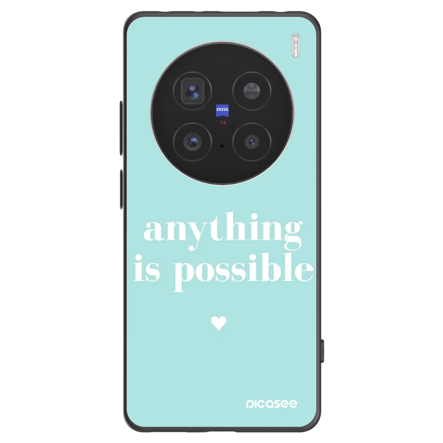 Picasee silikonový černý obal pro Vivo X200 Pro - Anything is possible