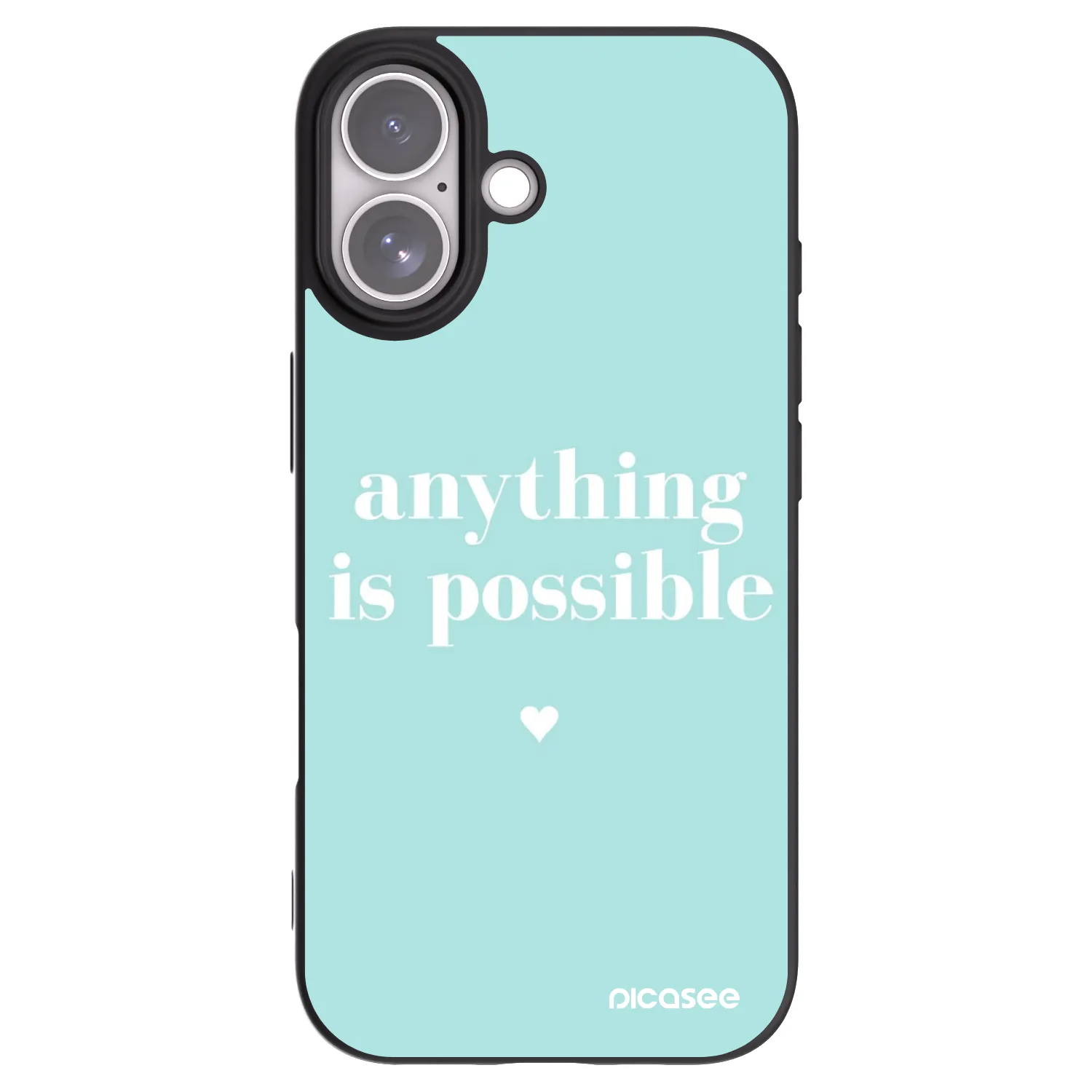 Picasee silikonový černý obal pro Apple iPhone 17 - Anything is possible