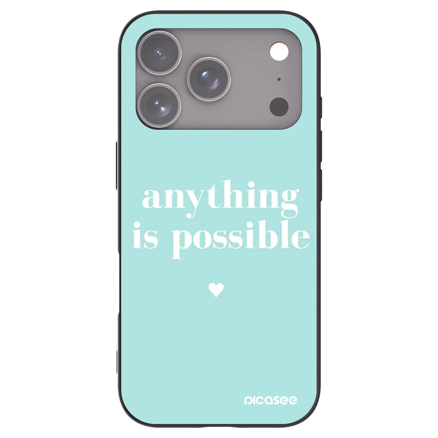 Picasee silikonový černý obal pro Apple iPhone 17 Pro - Anything is possible