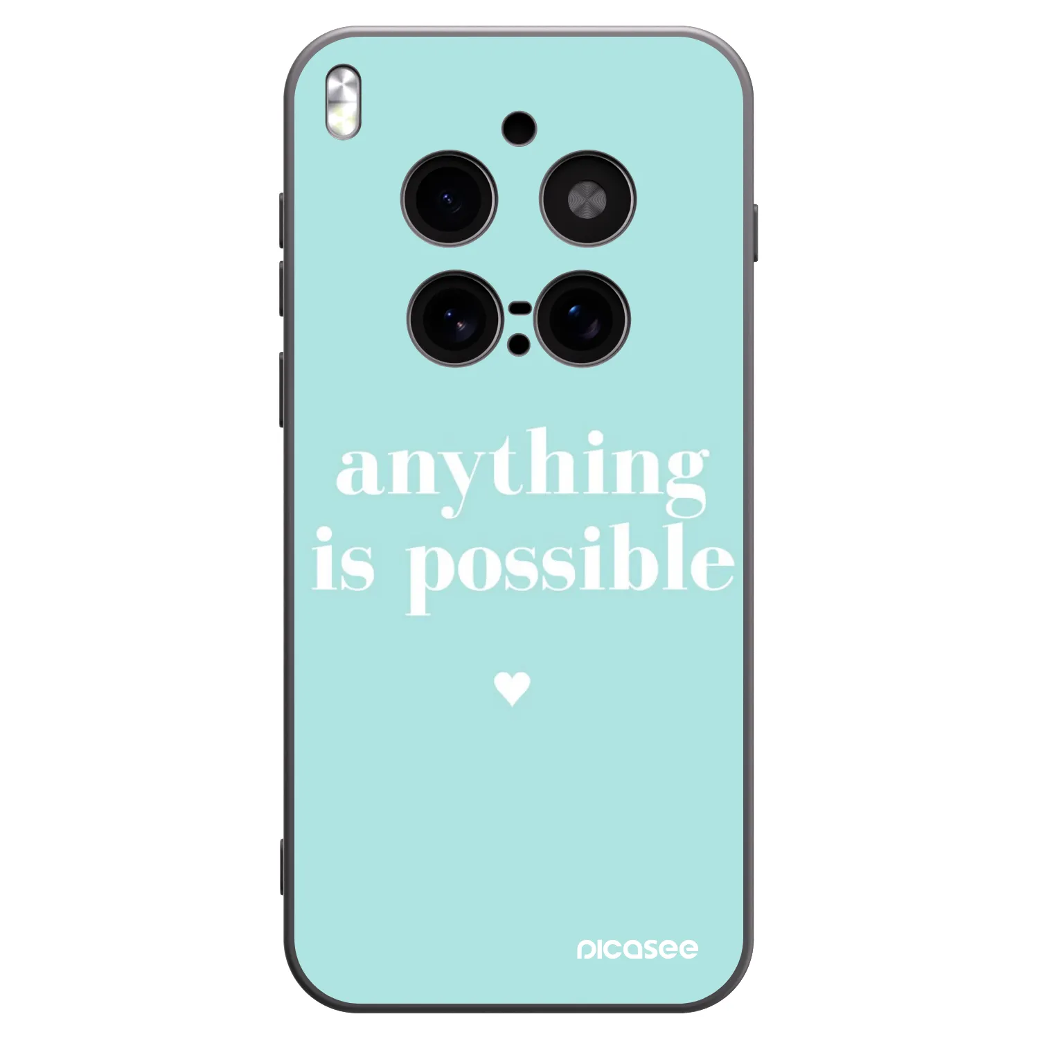 Picasee silikonový černý obal pro Vivo X300 Pro - Anything is possible