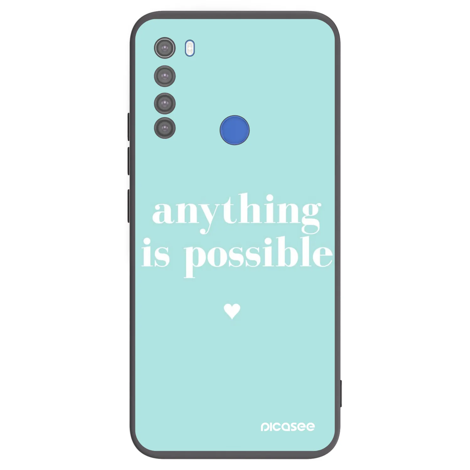 Picasee silikonový černý obal pro Xiaomi Redmi Note 8T - Anything is possible