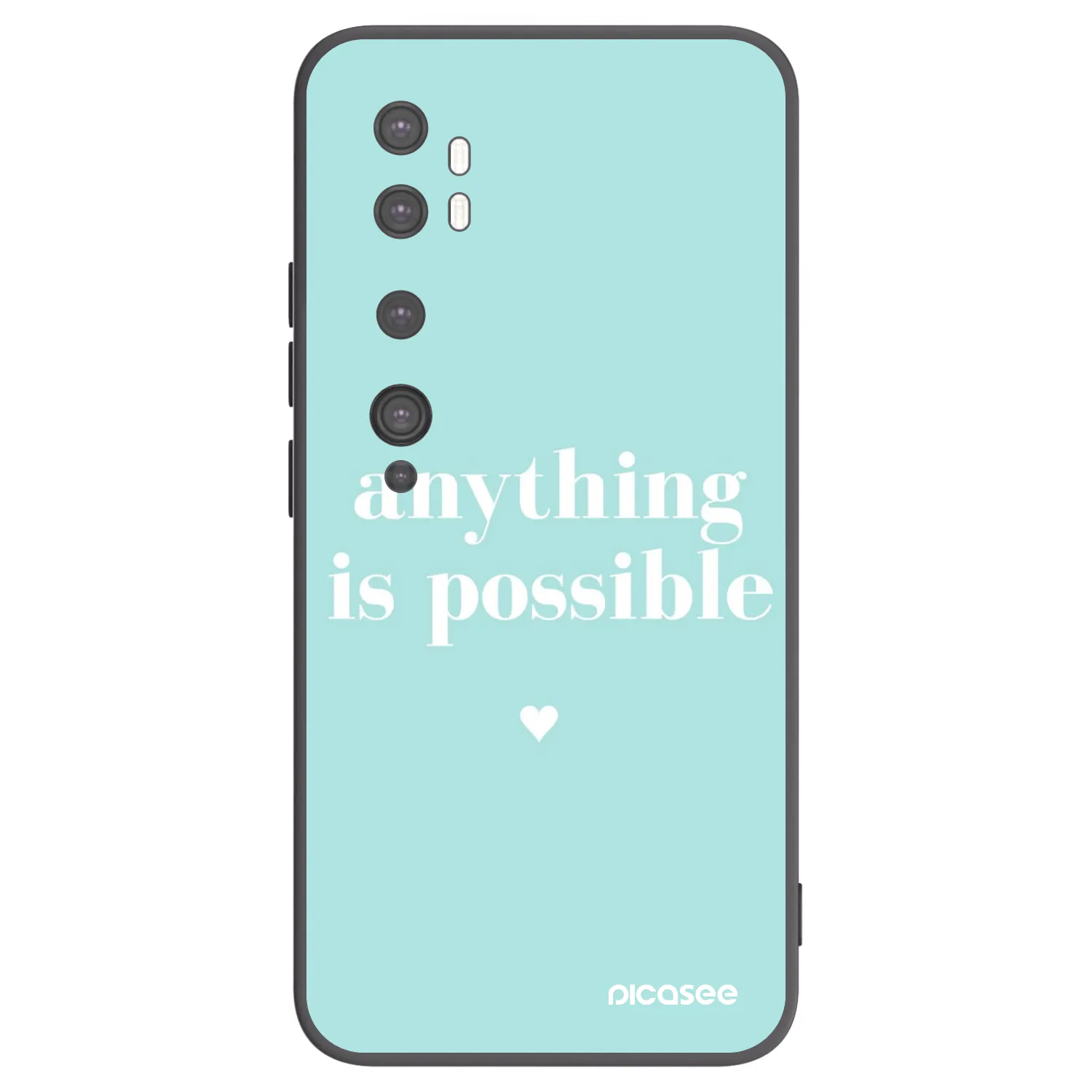 Picasee silikonový černý obal pro Xiaomi Mi Note 10 (Pro) - Anything is possible