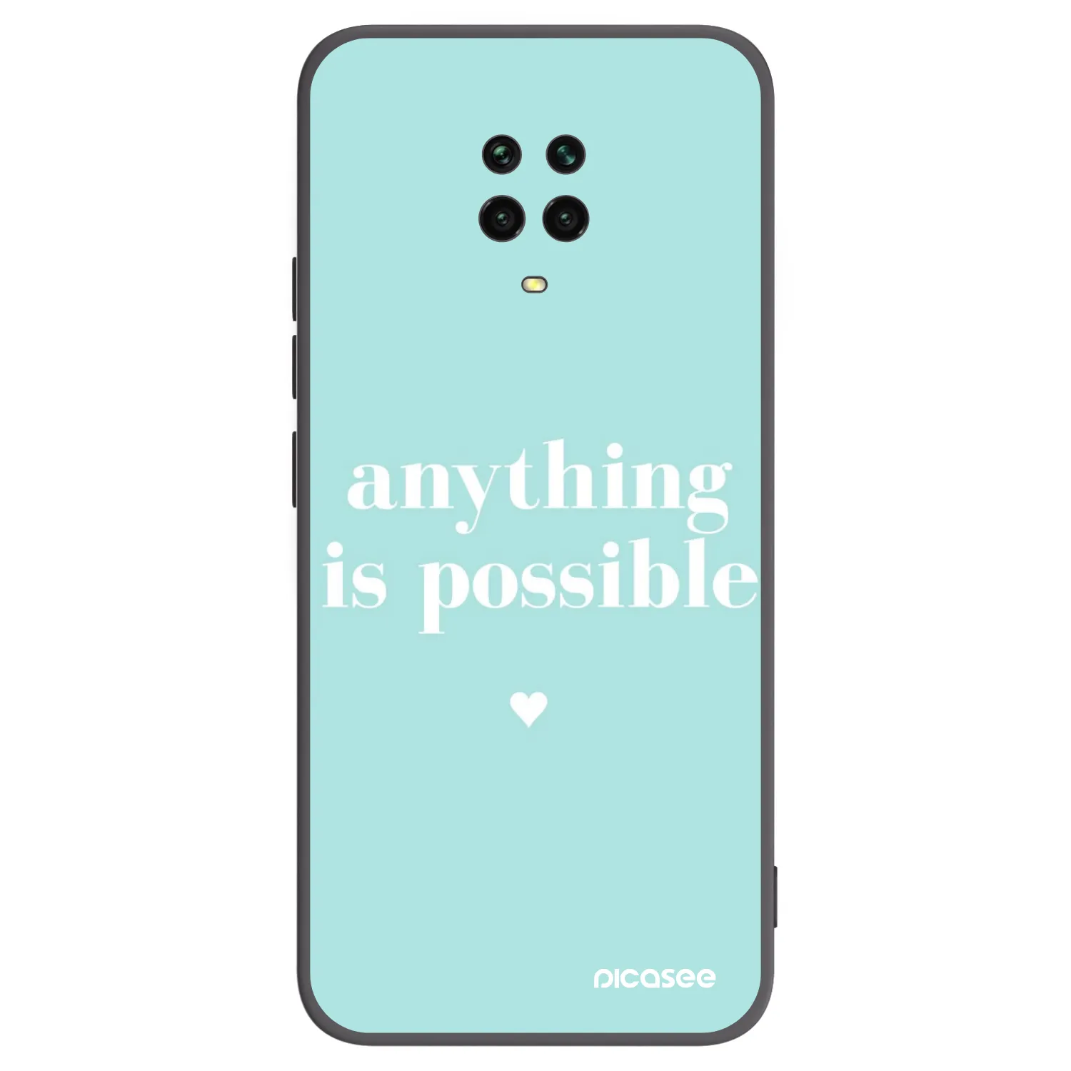 Picasee silikonový černý obal pro Xiaomi Redmi Note 9 Pro - Anything is possible