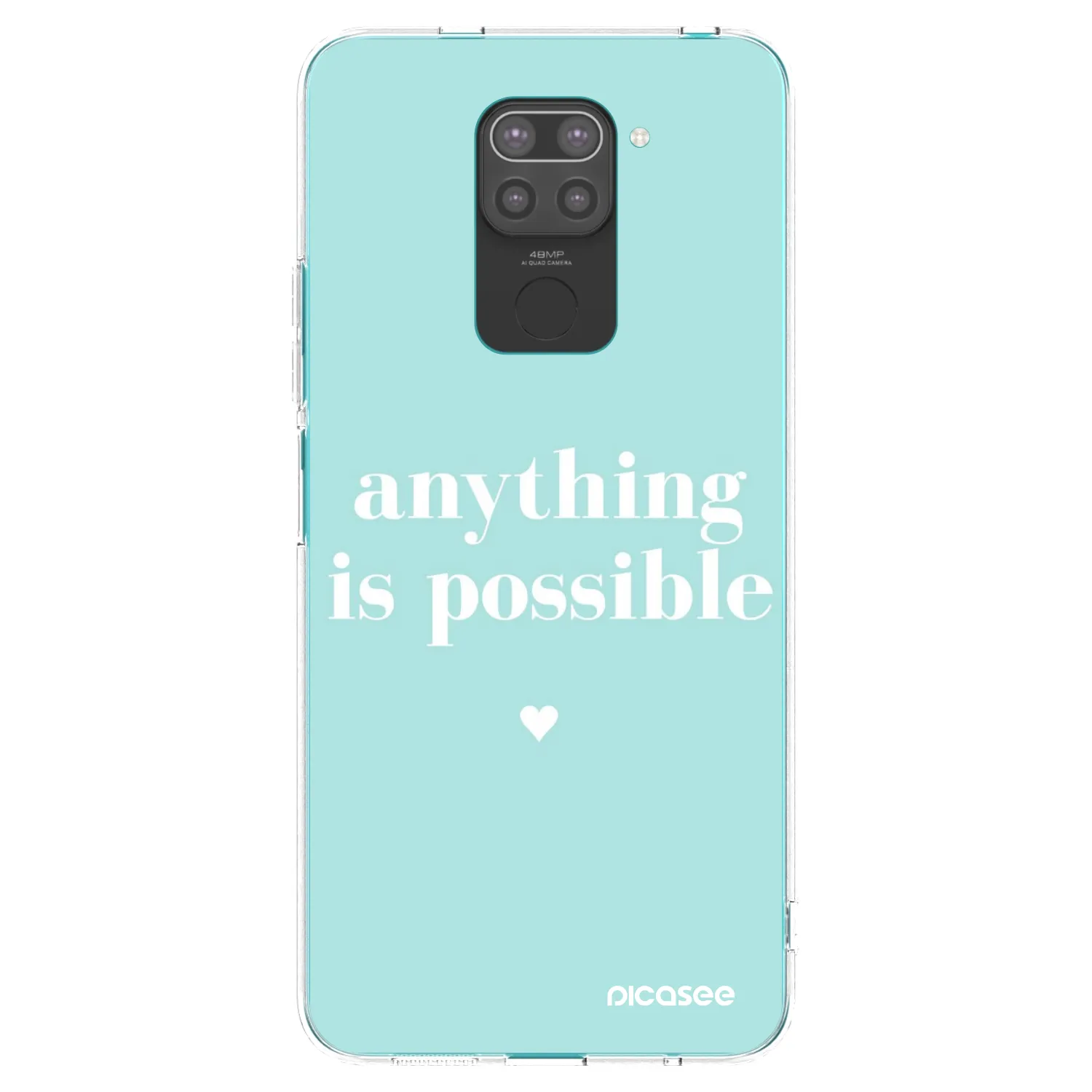 Picasee silikonový černý obal pro Xiaomi Redmi Note 9 - Anything is possible