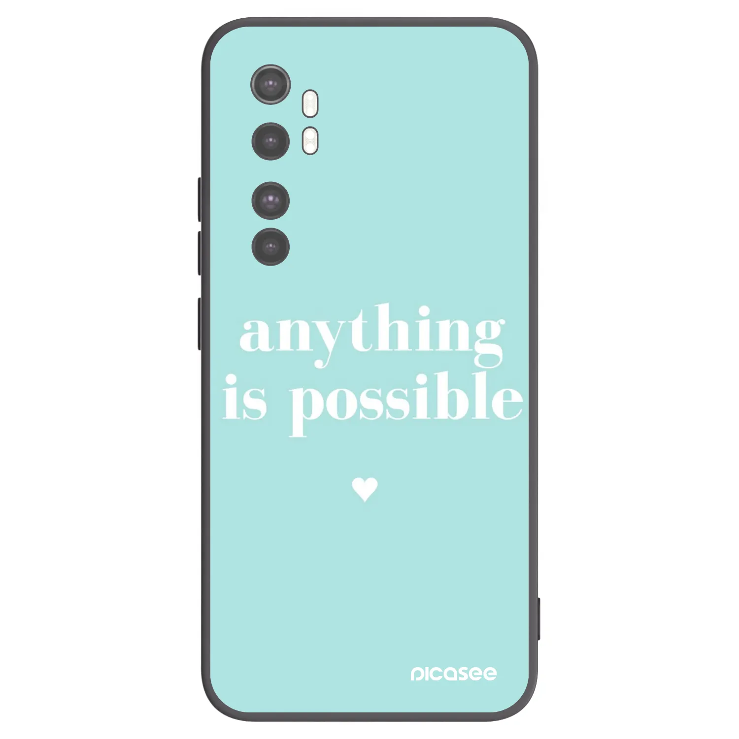 Picasee silikonový černý obal pro Xiaomi Mi Note 10 Lite - Anything is possible