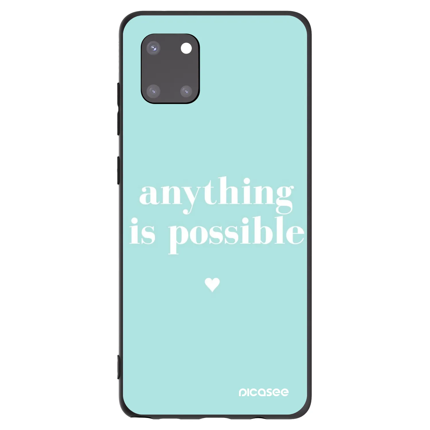 Picasee silikonový černý obal pro Samsung Galaxy Note 10 Lite N770F - Anything is possible