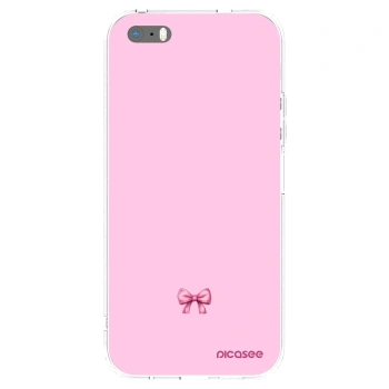 Picasee silikonový průhledný obal pro Apple iPhone 5/5S/SE - Blush bow