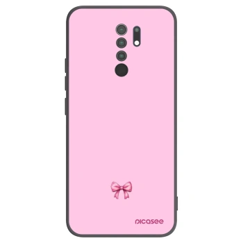 Picasee silikonový černý obal pro Xiaomi Redmi 9 - Blush bow