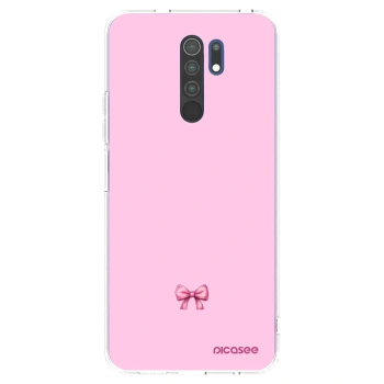 Picasee silikonový průhledný obal pro Xiaomi Redmi 9 - Blush bow