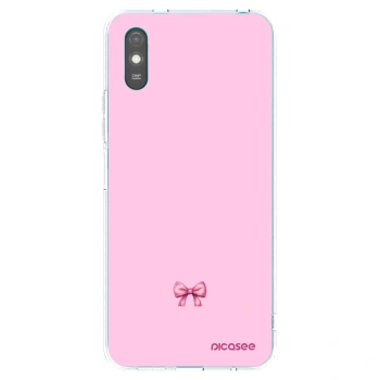 Picasee silikonový průhledný obal pro Xiaomi Redmi 9A - Blush bow