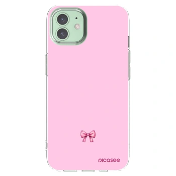 Picasee silikonový průhledný obal pro Apple iPhone 12 - Blush bow