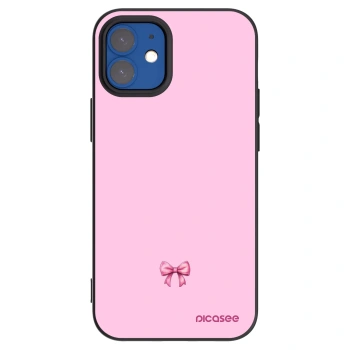 Picasee silikonový černý obal pro Apple iPhone 12 mini - Blush bow