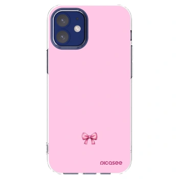 Picasee silikonový průhledný obal pro Apple iPhone 12 mini - Blush bow