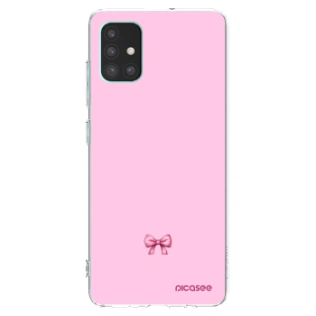 Picasee silikonový průhledný obal pro Samsung Galaxy M51 M515F - Blush bow