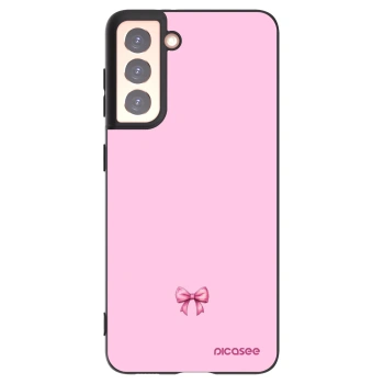 Picasee silikonový černý obal pro Samsung Galaxy S21 5G G991B - Blush bow