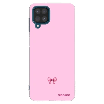Picasee silikonový průhledný obal pro Samsung Galaxy A12 A125F - Blush bow