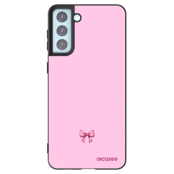 Picasee silikonový černý obal pro Samsung Galaxy S21+ 5G G996F - Blush bow