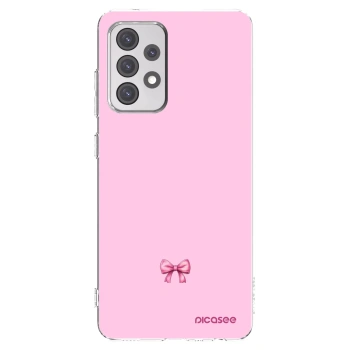 Picasee silikonový průhledný obal pro Samsung Galaxy A52 5G A525F - Blush bow