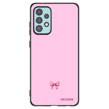 Picasee silikonový černý obal pro Samsung Galaxy A72 A725F - Blush bow