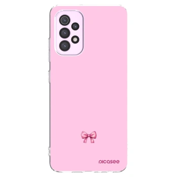 Picasee silikonový průhledný obal pro Samsung Galaxy A32 5G A326B - Blush bow