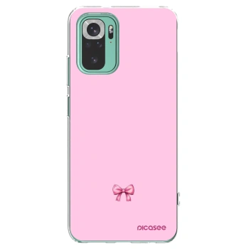Picasee silikonový průhledný obal pro Xiaomi Redmi Note 10 Pro - Blush bow