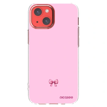 Picasee silikonový průhledný obal pro Apple iPhone 13 mini - Blush bow