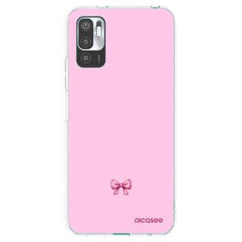 Picasee silikonový průhledný obal pro Xiaomi Redmi Note 10 5G - Blush bow