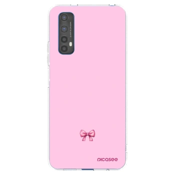 Picasee silikonový průhledný obal pro Realme 7 - Blush bow