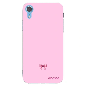 Picasee silikonový průhledný obal pro Apple iPhone XR - Blush bow
