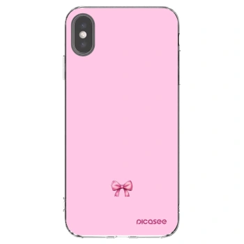 Picasee silikonový průhledný obal pro Apple iPhone XS Max - Blush bow