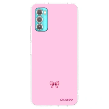 Picasee silikonový průhledný obal pro Motorola Moto G60 - Blush bow