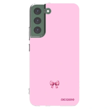 Picasee silikonový průhledný obal pro Samsung Galaxy S22+ 5G - Blush bow