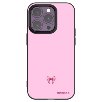 Picasee silikonový černý obal pro Apple iPhone 14 Pro - Blush bow
