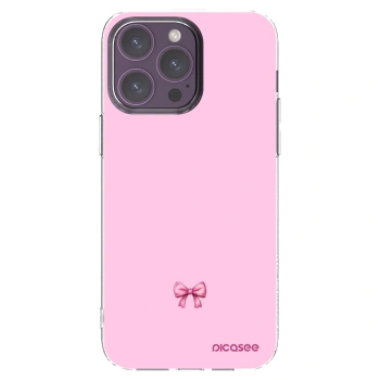 Picasee silikonový průhledný obal pro Apple iPhone 14 Pro Max - Blush bow