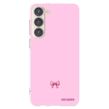 Picasee silikonový průhledný obal pro Samsung Galaxy S23+ 5G - Blush bow