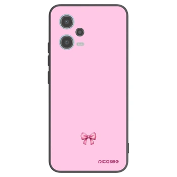 Picasee silikonový černý obal pro Xiaomi Redmi Note 12 5G - Blush bow