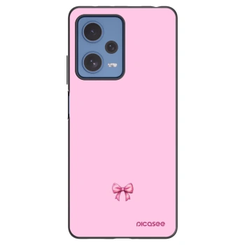 Picasee silikonový černý obal pro Xiaomi Redmi Note 12 Pro 5G - Blush bow