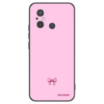 Picasee silikonový černý obal pro Xiaomi Redmi 12C - Blush bow