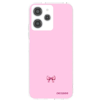 Picasee silikonový průhledný obal pro Xiaomi Redmi 12 4G - Blush bow