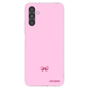 Picasee silikonový průhledný obal pro Samsung Galaxy A04s A047F - Blush bow