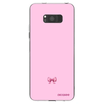 Picasee silikonový průhledný obal pro Samsung Galaxy S8 G950F - Blush bow