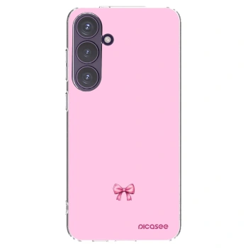 Picasee silikonový průhledný obal pro Samsung Galaxy S24+ S926B 5G - Blush bow