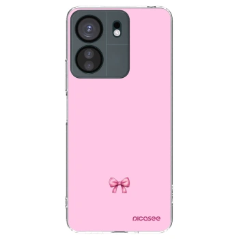 Picasee silikonový průhledný obal pro Xiaomi Redmi 13C 4G - Blush bow
