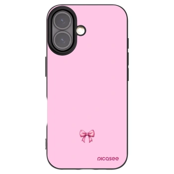 Picasee silikonový černý obal pro Apple iPhone 16 - Blush bow