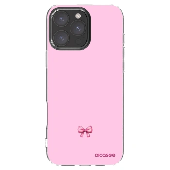 Picasee silikonový průhledný obal pro Apple iPhone 16 Pro Max - Blush bow